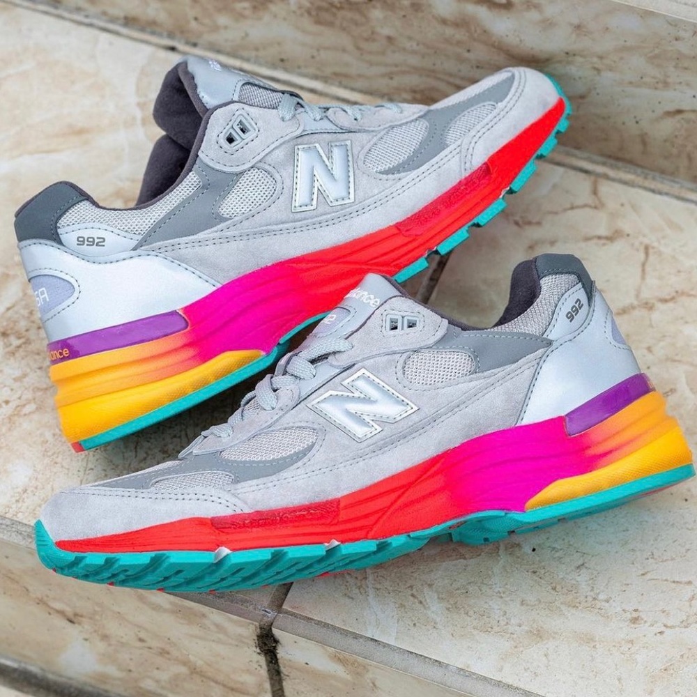 New Balance 992 MADE IN USA Sneaker Grey Silver Multicolor Size 7.5